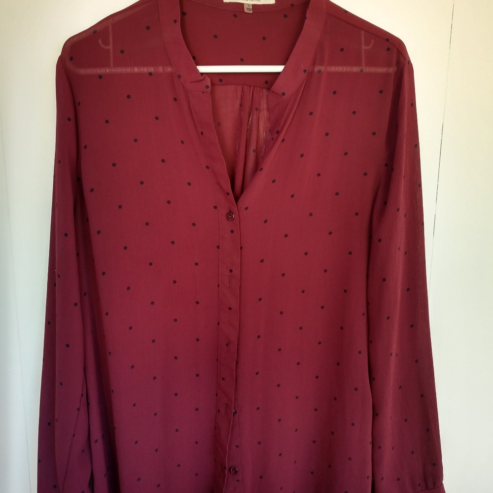 Hawthorne Large Maroon Blouse